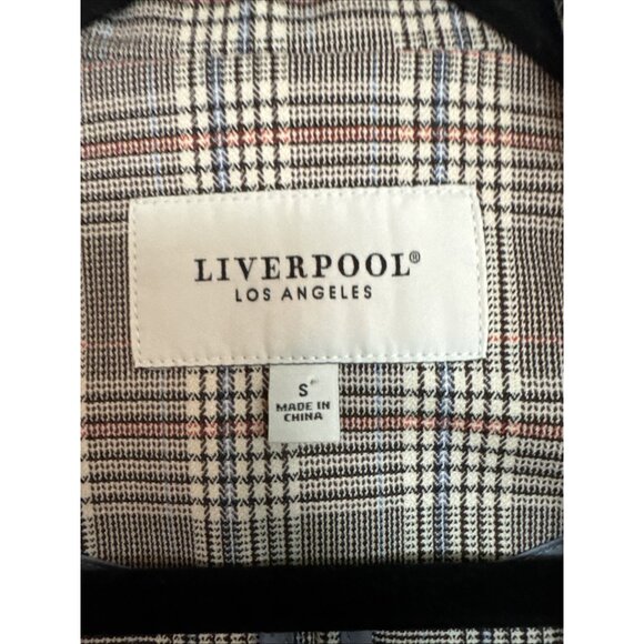 Liverpool Los Angeles Blazer Women's Sz SmOpen Front Plaid w/Pockets Work Office - Picture 3 of 7